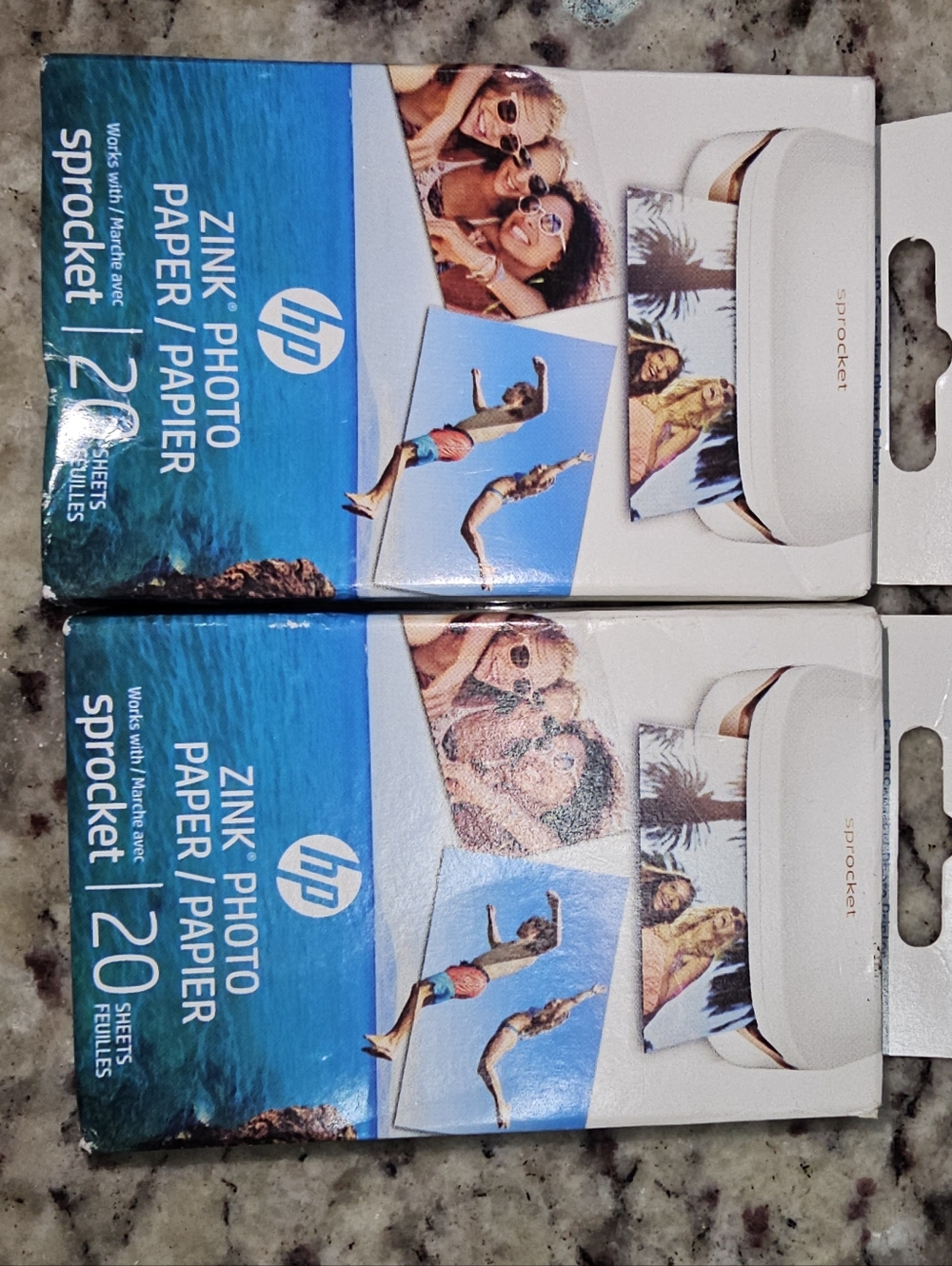 HP Sprocket Portable Color Photo Printer Bundle Bluetooth White Rose Gold - Picture 6 of 10